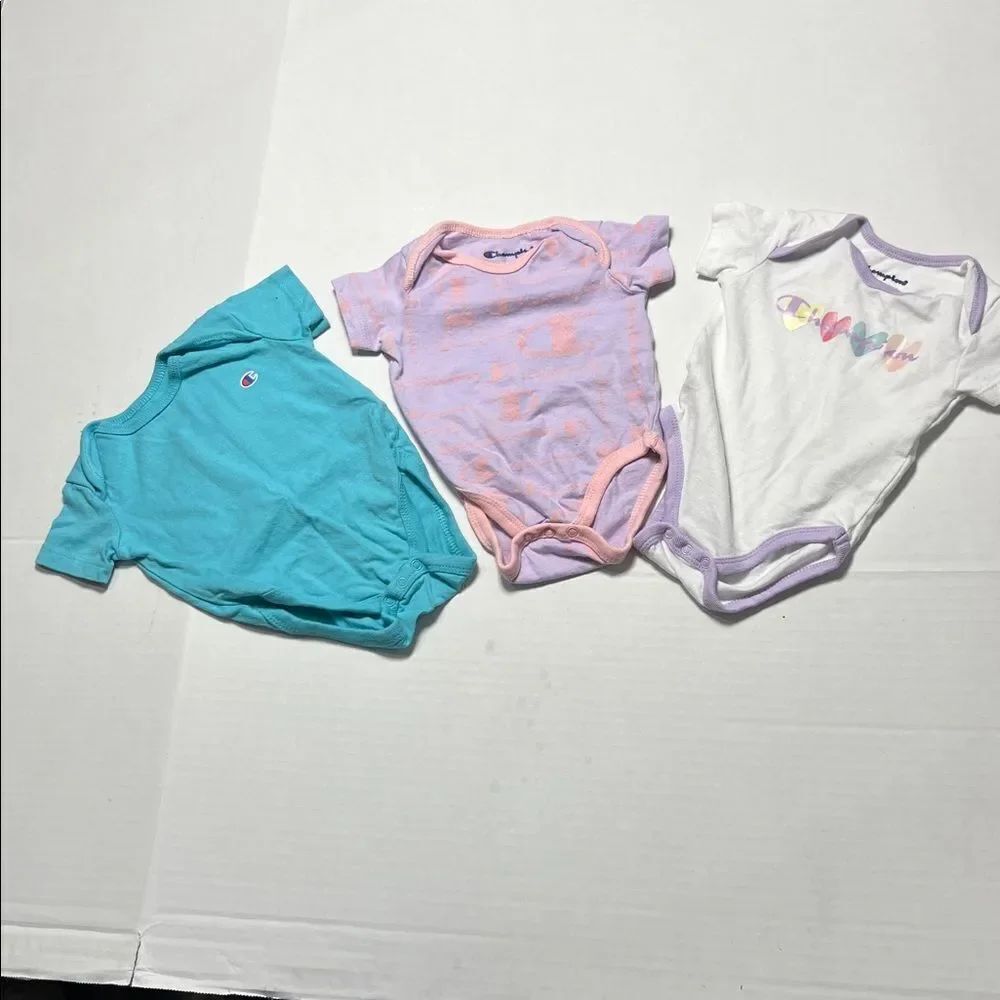 Champion Bundle of 3 one piece bodysuits size 6m